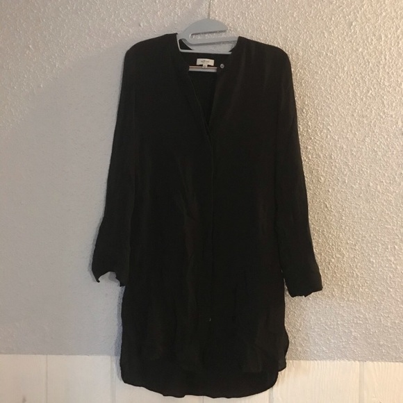 Aritzia Wilfred Bossut Dress 100% Silk Black Size - Picture 5 of 13